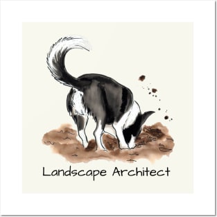 LANDSCAPE ARCHITECT Border Collie Posters and Art